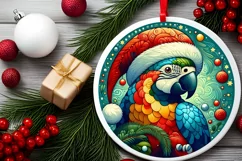 Round Christmas Ornament Sublimation|Clipart Product Image 2