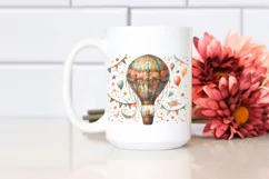 Watercolor Vintage Hot Air Balloon Confetti Product Image 2