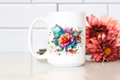 Watercolor Luxury Flower Splash Clipart Product Image 2