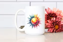 Colorful Simple Watercolor Sun | Sublimation | Clipart Product Image 2