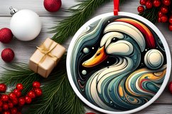 Round Christmas Ornament Sublimation|Clipart Product Image 2