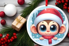 Round Christmas Ornament Sublimation|Clipart Product Image 2