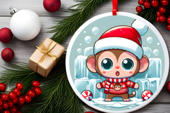 Round Christmass Ornament PNG Product Image 2