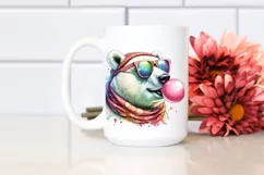 Colorful Quirky Polar Bear Artistic Image | Clipart Product Image 2