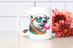 Colorful Quirky Polar Bear Artistic Image | Clipart Product Image 2