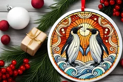 Round Christmas Ornament Sublimation|Clipart Product Image 1