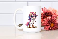 Funny Unicorn Expressive Clipart Product Image 2