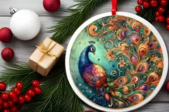 Round Christmas Ornament Sublimation|Clipart Product Image 2
