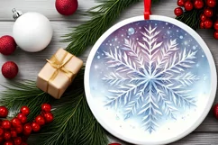 Round Christmas Ornament Sublimation|Clipart Product Image 2