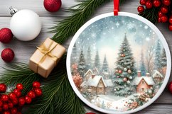 Round Christmas Ornament Sublimation|Clipart Product Image 1