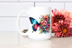 Vibrant Watercolor Butterfly Clipart Product Image 2