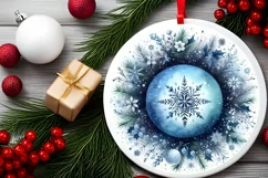 Round Christmas Ornament Sublimation|Clipart Product Image 2