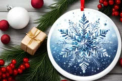 Round Christmas Ornament Sublimation|Clipart Product Image 2