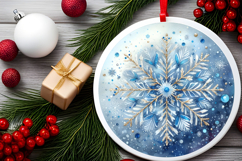 Round Christmass Ornament PNG Product Image 2