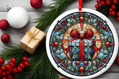 Round Christmas Ornament Sublimation|Clipart Product Image 1