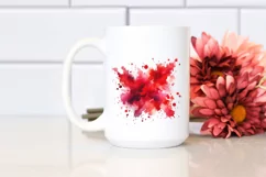 Colorful Redish Watercolor Splash | Sublimation | Clipart Product Image 2