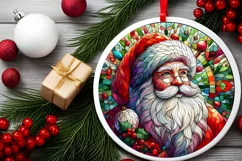 Round Christmas Ornament Sublimation|Clipart Product Image 1