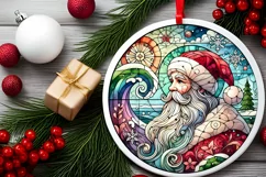 Round Christmas Ornament Sublimation|Clipart Product Image 1