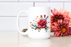 Watercolor Luxury Flower Splash Clipart Product Image 2