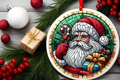 Round Christmas Ornament Sublimation|Clipart Product Image 1