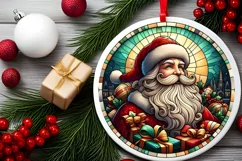 Round Christmas Ornament Sublimation|Clipart Product Image 1