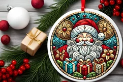 Round Christmas Ornament Sublimation|Clipart Product Image 1