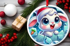Round Christmas Ornament Sublimation|Clipart Product Image 2
