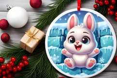 Round Christmass Ornament PNG Product Image 2