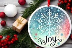 Round Christmas Ornament Sublimation|Clipart Product Image 2