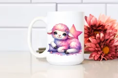 Cute Baby Lamb Resting on Star | Clipart Product Image 2