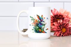 Abstract Vibrant Watercolor Bunny, Transparent PNG Product Image 2