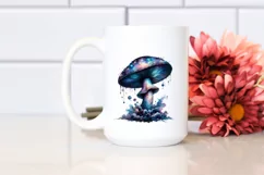 Glossy Mystical Mushroom Watercolor Splash PNG Product Image 2