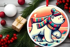Round Christmas Ornament Sublimation|Clipart Product Image 2