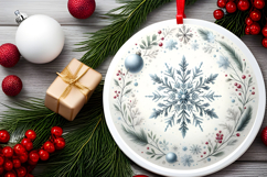 Round Christmass Ornament PNG Product Image 2