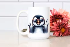 Detailed Penguin Sunglasses Rocker Sign Product Image 2