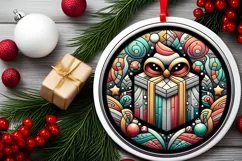Round Christmas Ornament Sublimation|Clipart Product Image 2