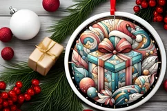 Round Christmas Ornament Sublimation|Clipart Product Image 2