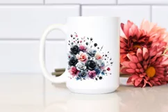 Colorful Black Roses Abstract PNG Product Image 2