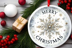 Round Christmass Ornament PNG Product Image 2