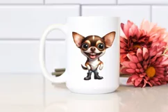 Watercolor Chihuahua Boots Excited Smile Product Image 2