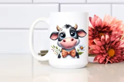 Shy Cow with Party Hat | Sublimation | Clipart Product Image 2