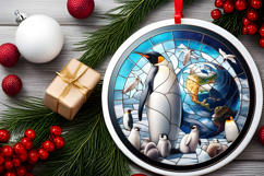 Round Christmass Ornament PNG Product Image 2