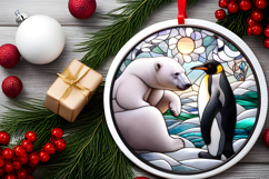 Round Christmass Ornament PNG Product Image 2