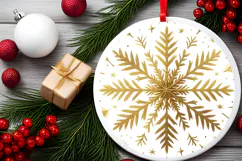 Round Christmass Ornament PNG Product Image 2
