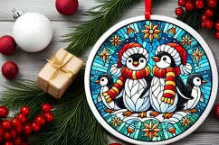 Round Christmas Ornament Sublimation|Clipart Product Image 1