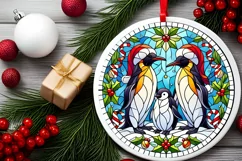 Round Christmas Ornament Sublimation|Clipart Product Image 1