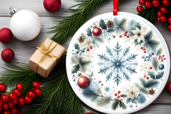 Round Christmass Ornament PNG Product Image 2