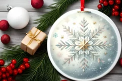 Round Christmas Ornament Sublimation|Clipart Product Image 2