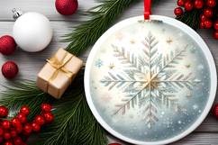 Round Christmass Ornament PNG Product Image 2