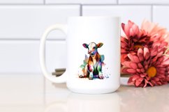 Baby Cow in Urban Scene, Lively PNG Product Image 2